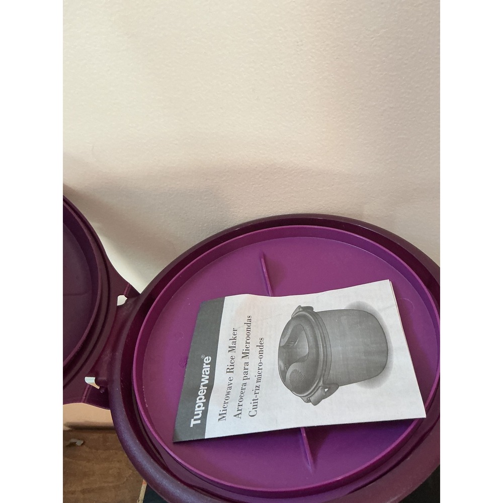 Tupperware Microwave Rice‎ Maker 2.2L Purple Cooker Steamer with Instructions - Picture 2 of 4